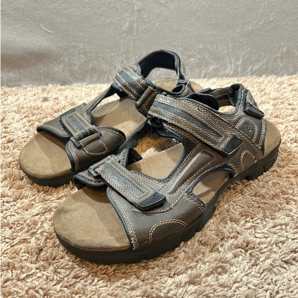 788|Coleman Adjustable Triple Strap Outdoor Gorpcore Sport Sandals Brown Mens 11